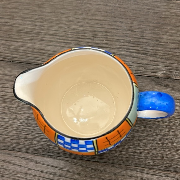 Vintage Royal Trico hand decorated geometric design pitcher Nagoya Japan unique - Picture 7 of 14